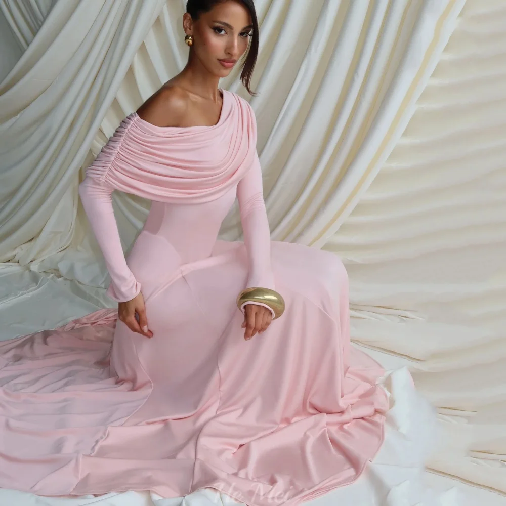 

Customized Prom Dress A Line Single Shoulder Party Gowns Simple Floor Length Elegant Evening Dress فساتين سهرة