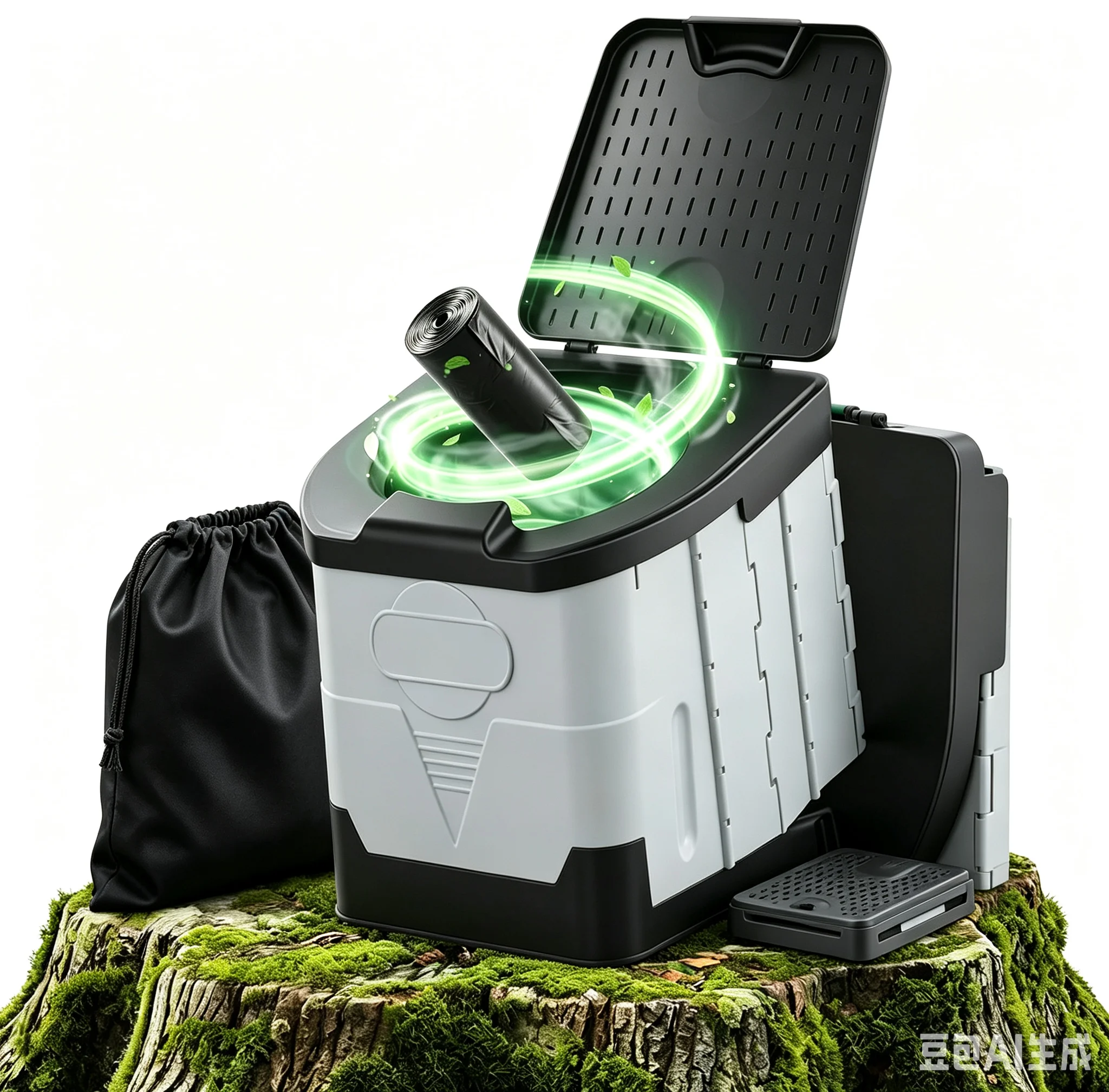 Toilette da Campeggio Portatile DWiusty, Carico Massimo 300KG, Toilette da Viaggio Pieghevole con Coperchio e Vassoio per Adulti, per Campeggio, Camper, Escursionismo, Auto e Uso d'Emergenza