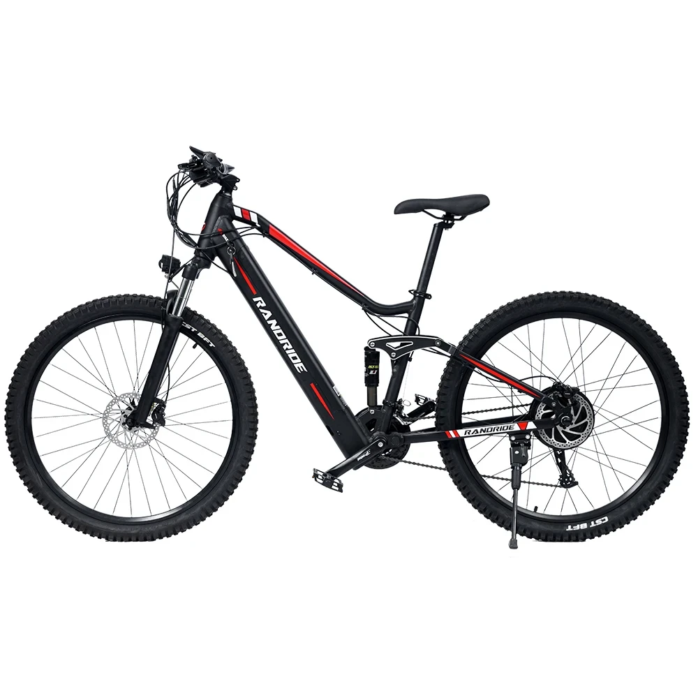 Randride Ys90 Elektrische Fiets 1000W 48V 13.6ah E Fiets Full-Vering Mtb Fiets Hydraulische Rem 27 Versnellingen Elektrische Fiets Eu Voorraad