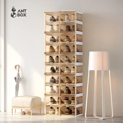 Shoe-Shelf Shoerack Multilayer Shoe Shoebox Plant Shelves Cabinet Shoes Organizer Cabinets Space Side Panel Transparent Shoe Box