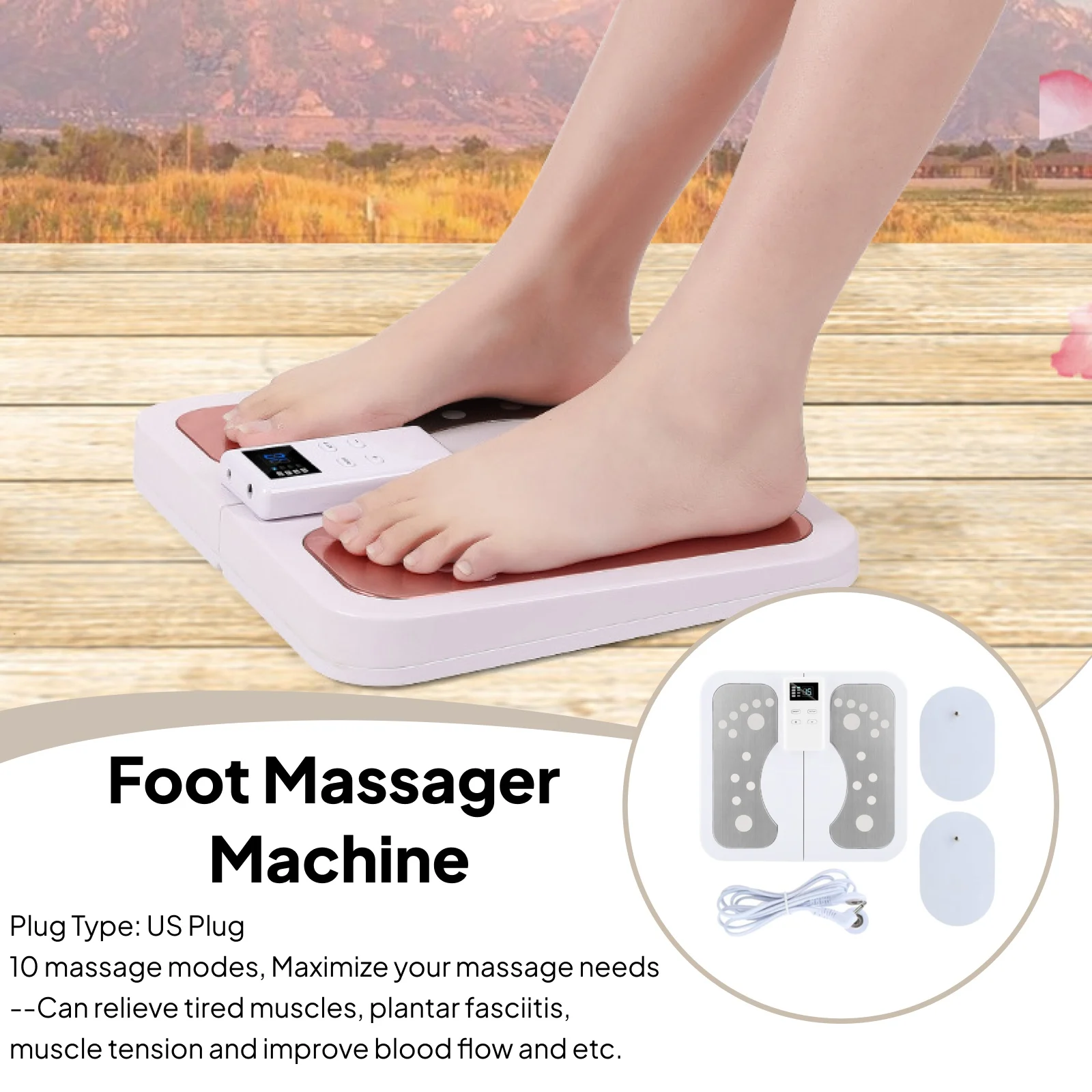 

Foot Massager Machine - for , Muscle , Feet & Leg Circulation - Perfect Item Foot Massager Kneading and Compressure Machine