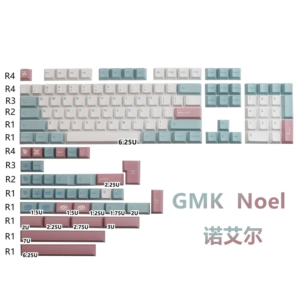 

Колпачки для клавиш GMK Noel, колпачки для клавиш PBT с 129 клавишами, колпачки для клавиш Cherry Profile DYE-SUB, персонализированные колпачки клавиш GMK для механической клавиатуры