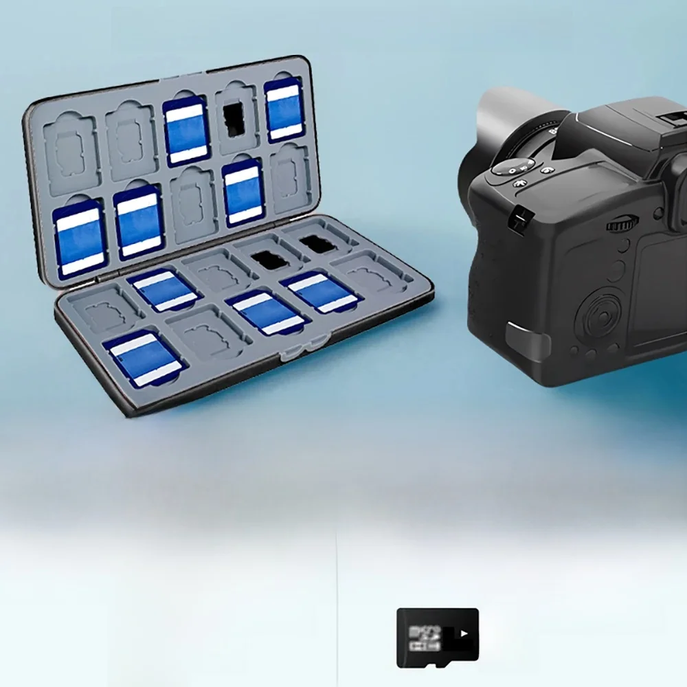 Draagbare SD- en Micro SD-kaartopbergdoos met 40 kaartsleuven (20 SD+20 TF), geschikt voor SDHC, SDMC, TF-kaarten - afbeelding 2