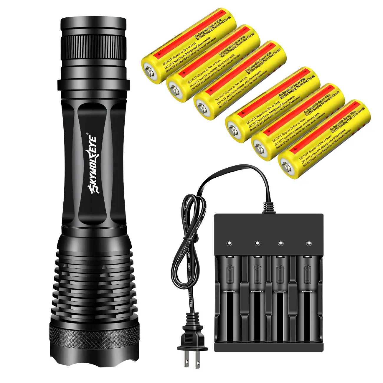 

5 Modes LED Rechargeable High lumens Flashlights Super Bright Zoomable Flashlight Waterproof for Camping emergencies hiking