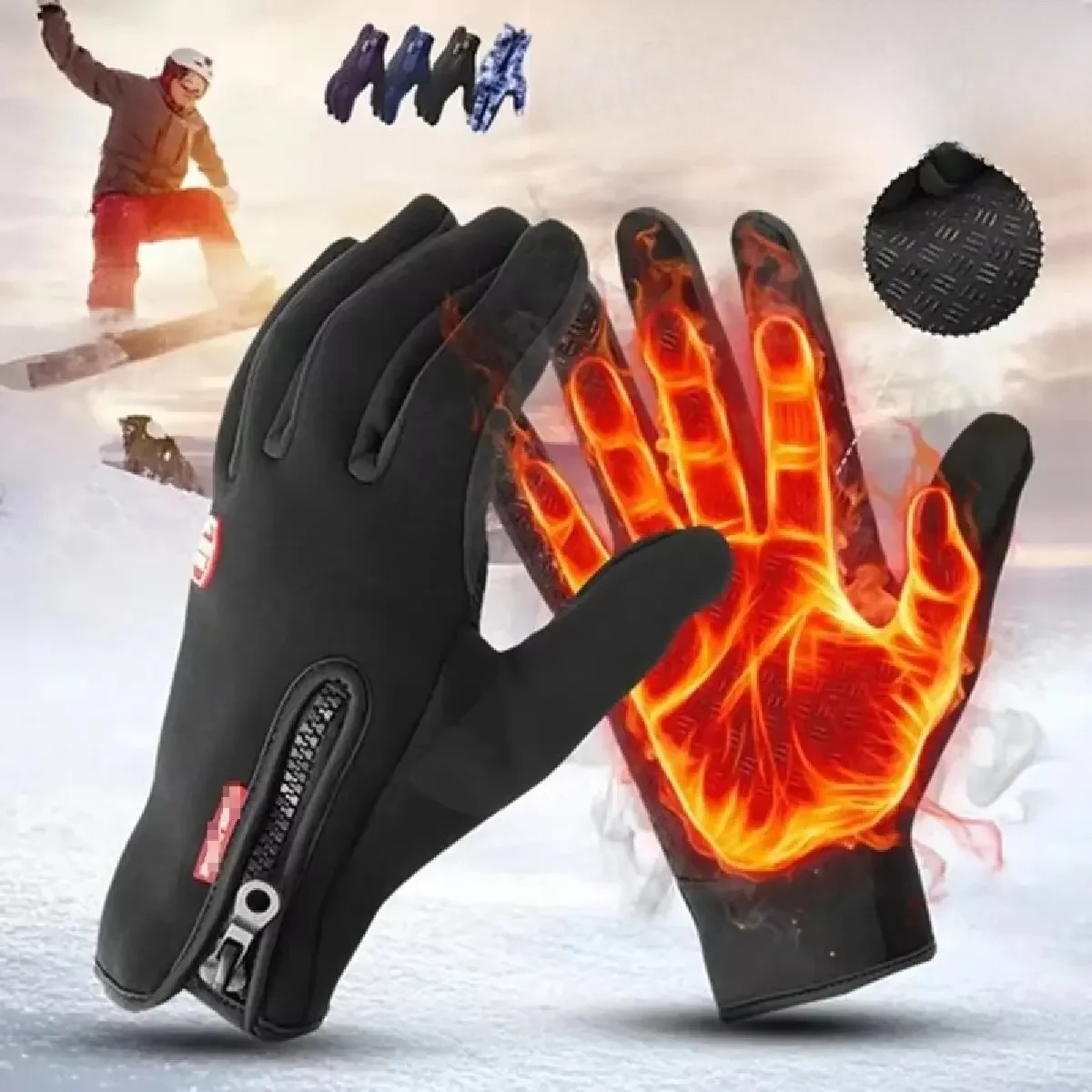 AliExpress Touchscreen Warm Gloves Outdoor Cycling Driving Motorcycle Waterproof Cold Gloves Windproof Non-Slip Womens Men Winter Ski Glove