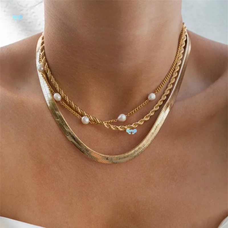 

Gold Chain Choker Necklace for Women