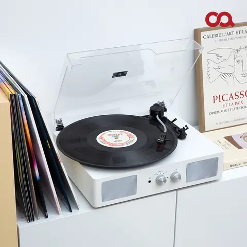 (오아) 클래식 LP플레이어 레트로 빈티지 턴테이블 엘피 오디오 자동 레코드 블루투스스피커