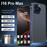 Original For Brand New I16 Pro Max Smartphone 7.3 inch Screen 4G 5G Cell Phone 6800mAh Mobile Phones Global Version Celulares