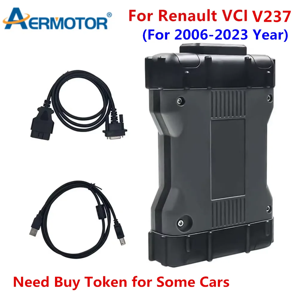 Newly VCI V237 For Renault Can Clip OBDII Diagnosis Interface Support Multi-Language From 2005-2023 Full Functionality