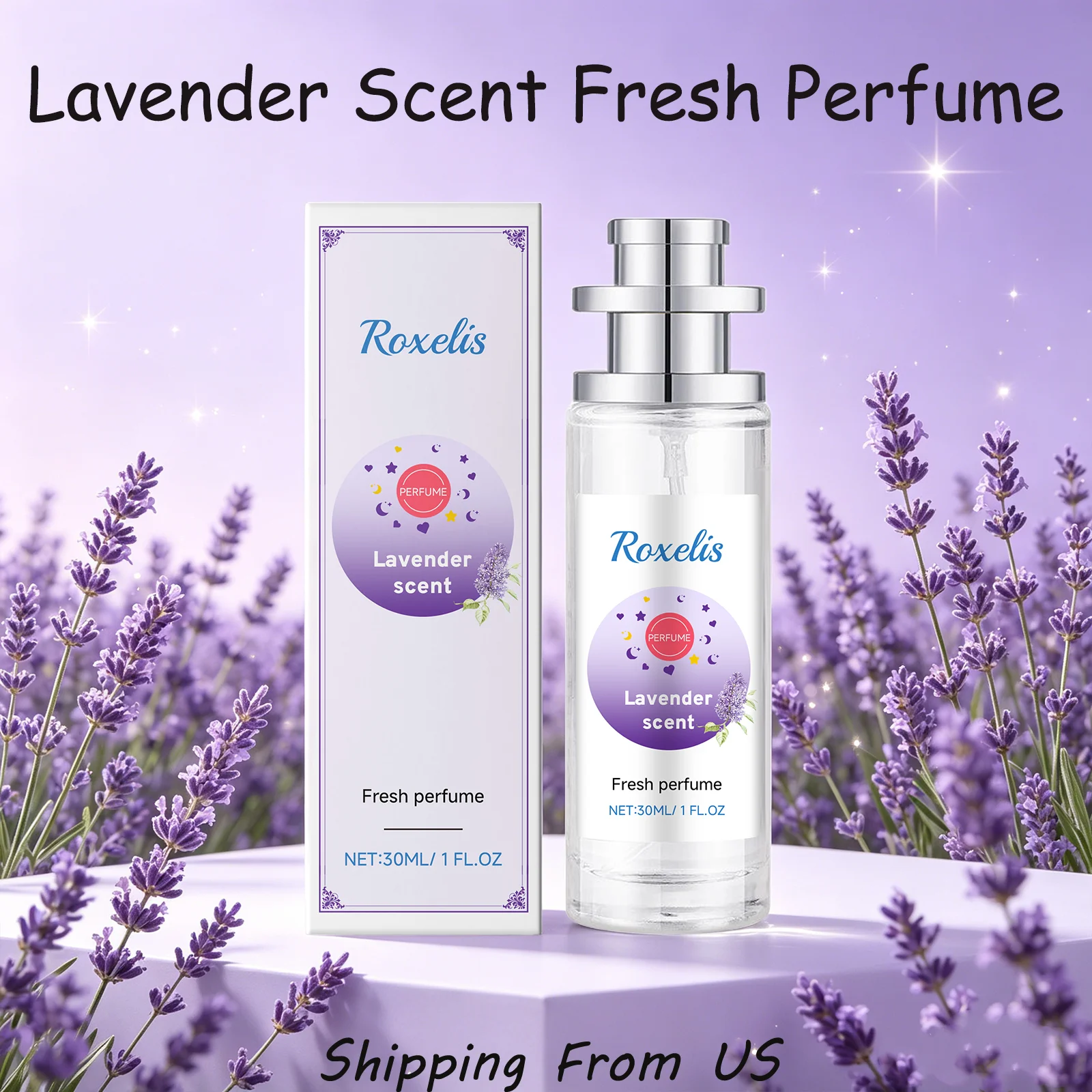 

35ml Lavender Scent Fresh Perfume Fresh Lavender Aroma Long Lasting Delicate Scent Gentle Deodorizing Fragrance Ideal Daily Portable Women Body Fragrance
