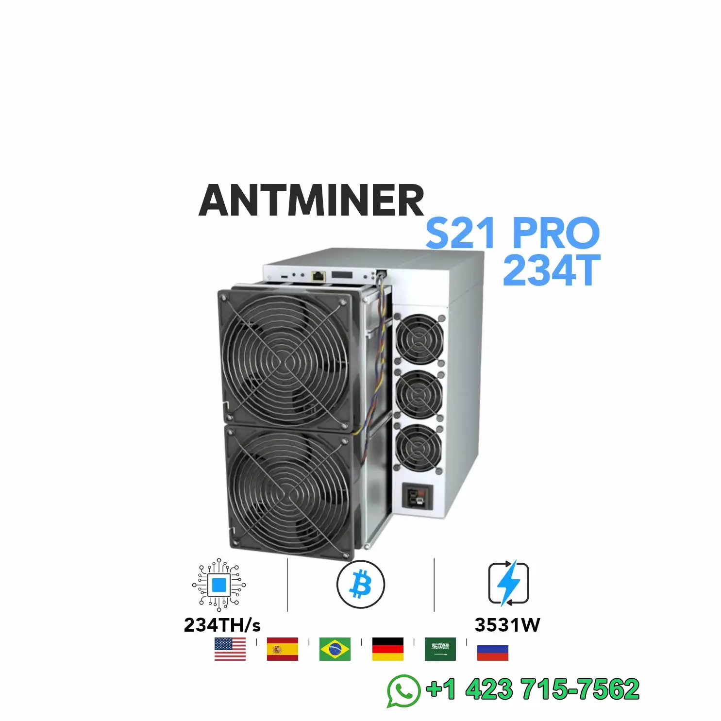 SM Bitmain Antminer S21 Pro 234T 3510W Bitcoin BTC ASIC Miner