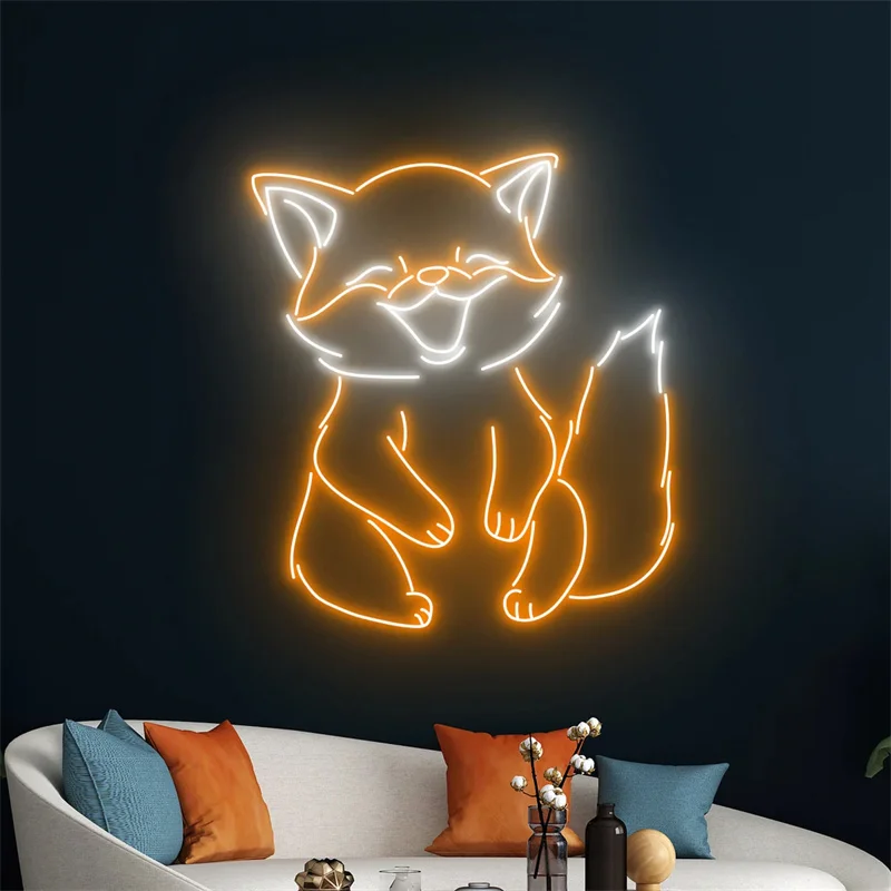 

Smiling Fox Neon Light, Cute Fox Led Sign, Fox Neon Sign, Fox Led Light, Fox Room Wall Art Decor,Nature Animal Lover Neon Light