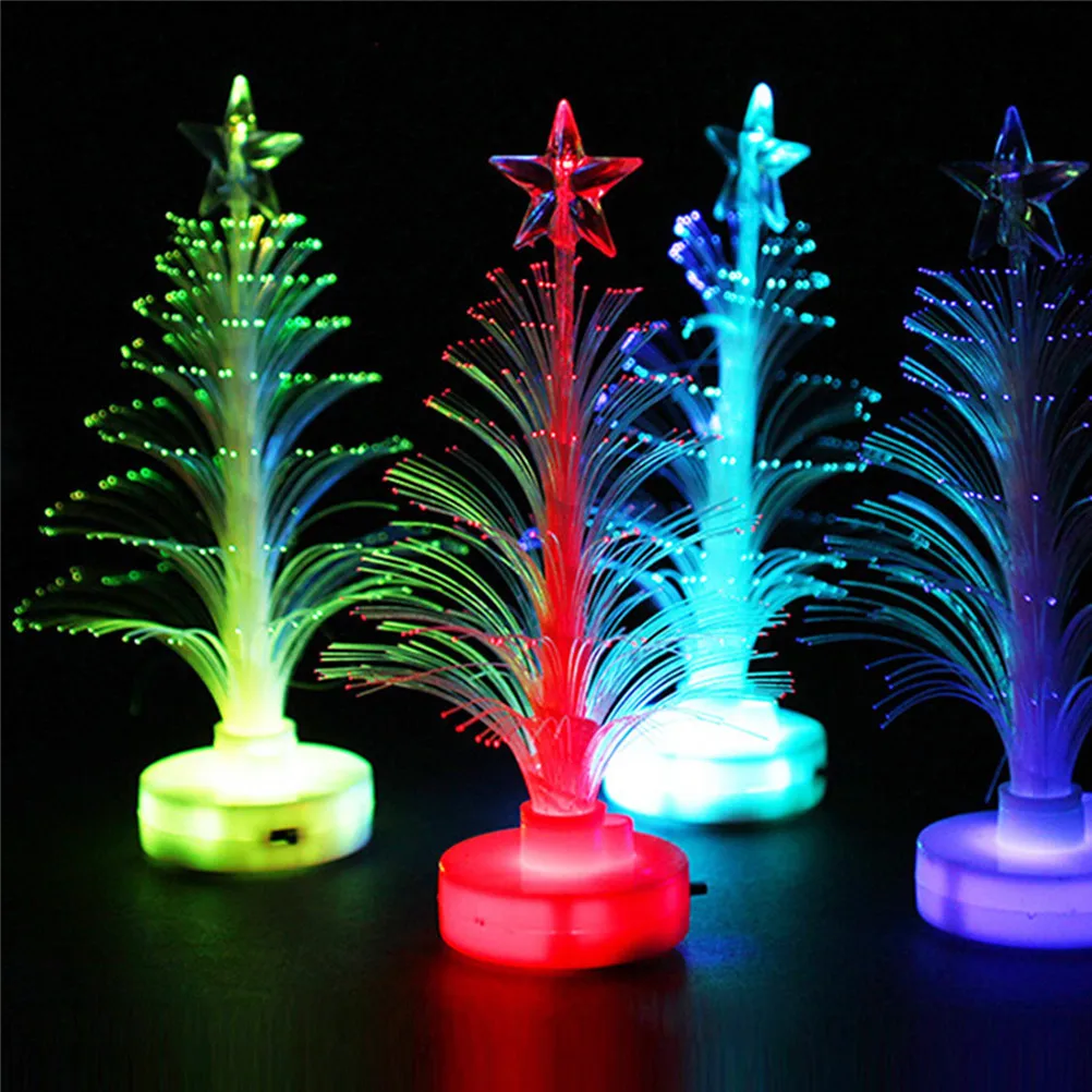 Colorful LED Fiber Optic Nightlight Christmas Tree Lamp Light Children Xmas Gifts