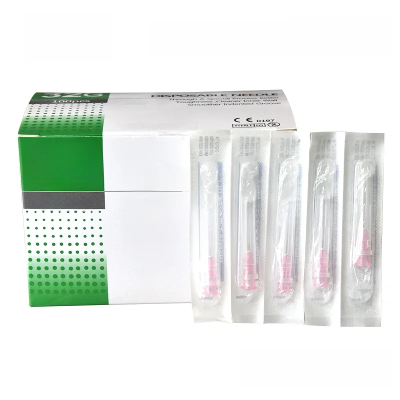 100 stücke Schmerzlos kleine nadel schmerzlos schönheit ultrafeinen 32G * 4mm , 32G * 13mm spritzen