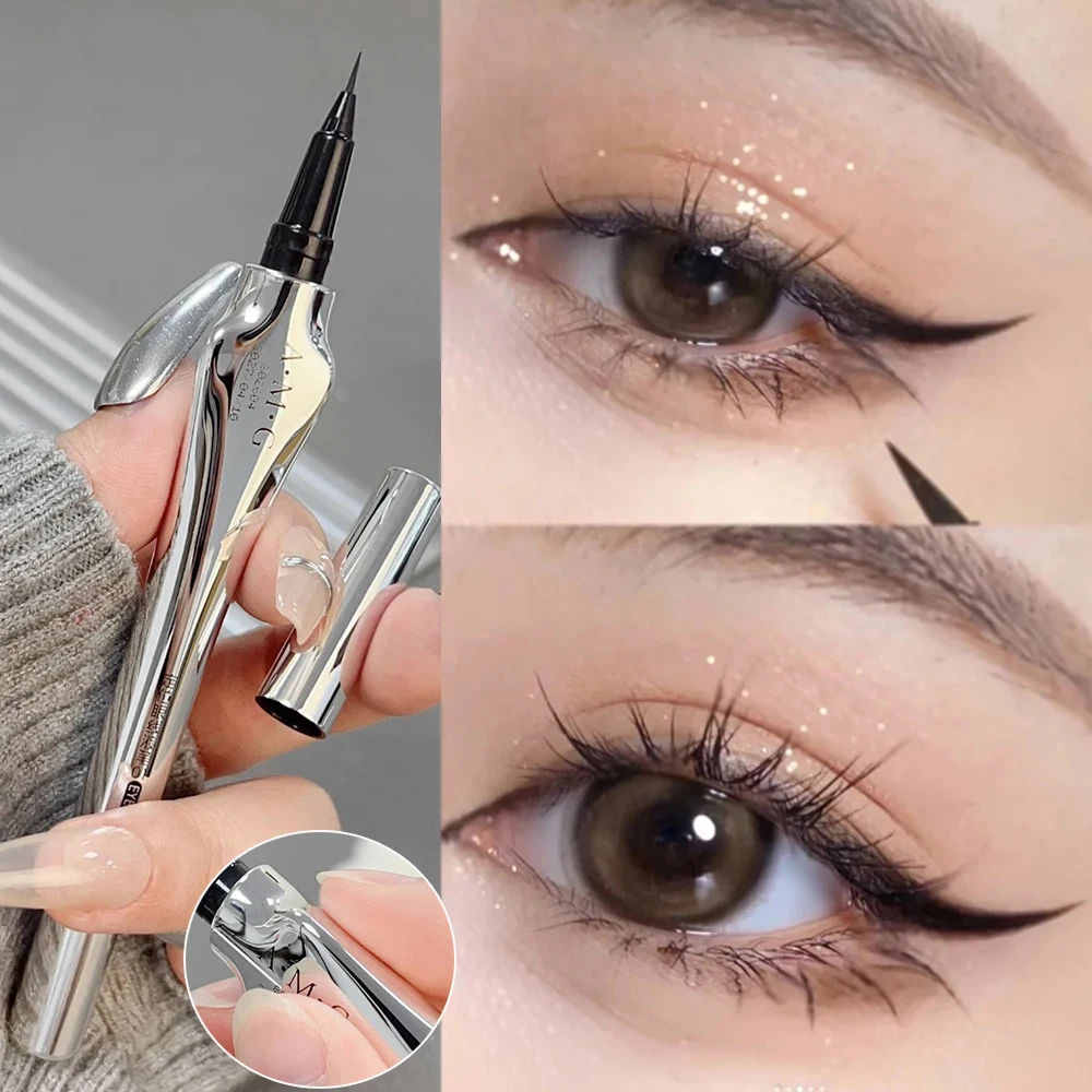 Ultra Fine Liquid Eyeliner Pencil Waterproof Lasting Quick Drying Black Brown Eye Liner Lower Eyelash Pen Korean Makeup Cosmetic