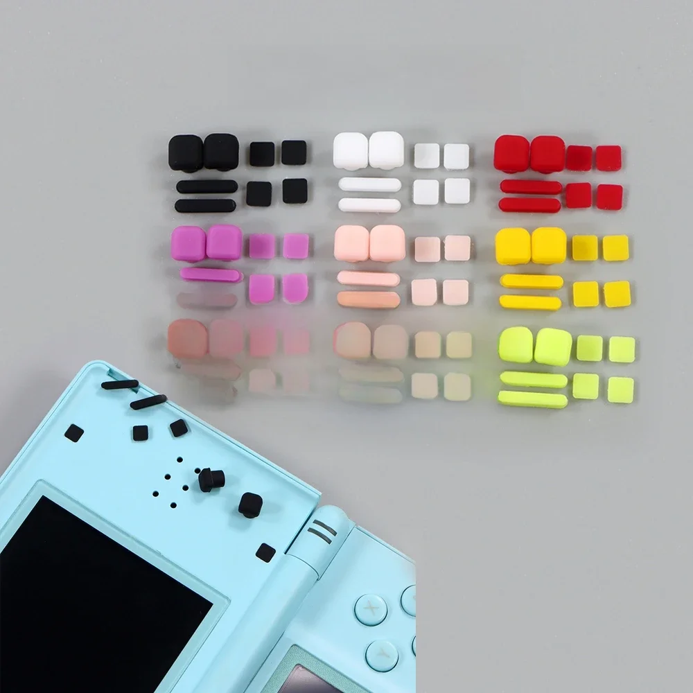 1 jeu de remplacement de haute qualité pour vis de Console DS Lite, couvercle de pieds en caoutchouc pour écran LCD supérieur NDSL, couvercle de vis en caoutchouc
