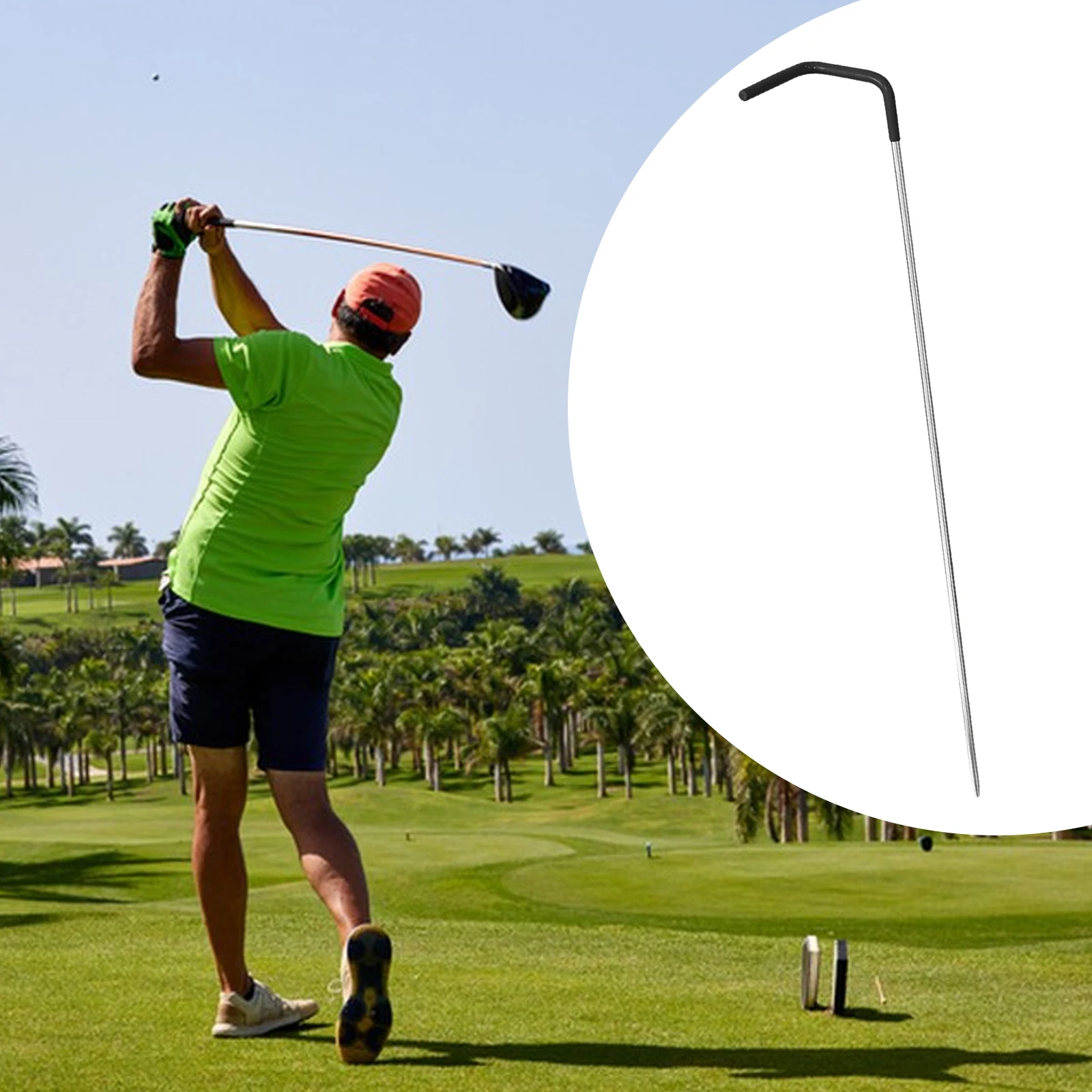 

Golf Club Stand Portable Golf Club Organizer Support 6 Golf Club Easy to Carry V Shape Club Stand for Outdoor Golf Equipment