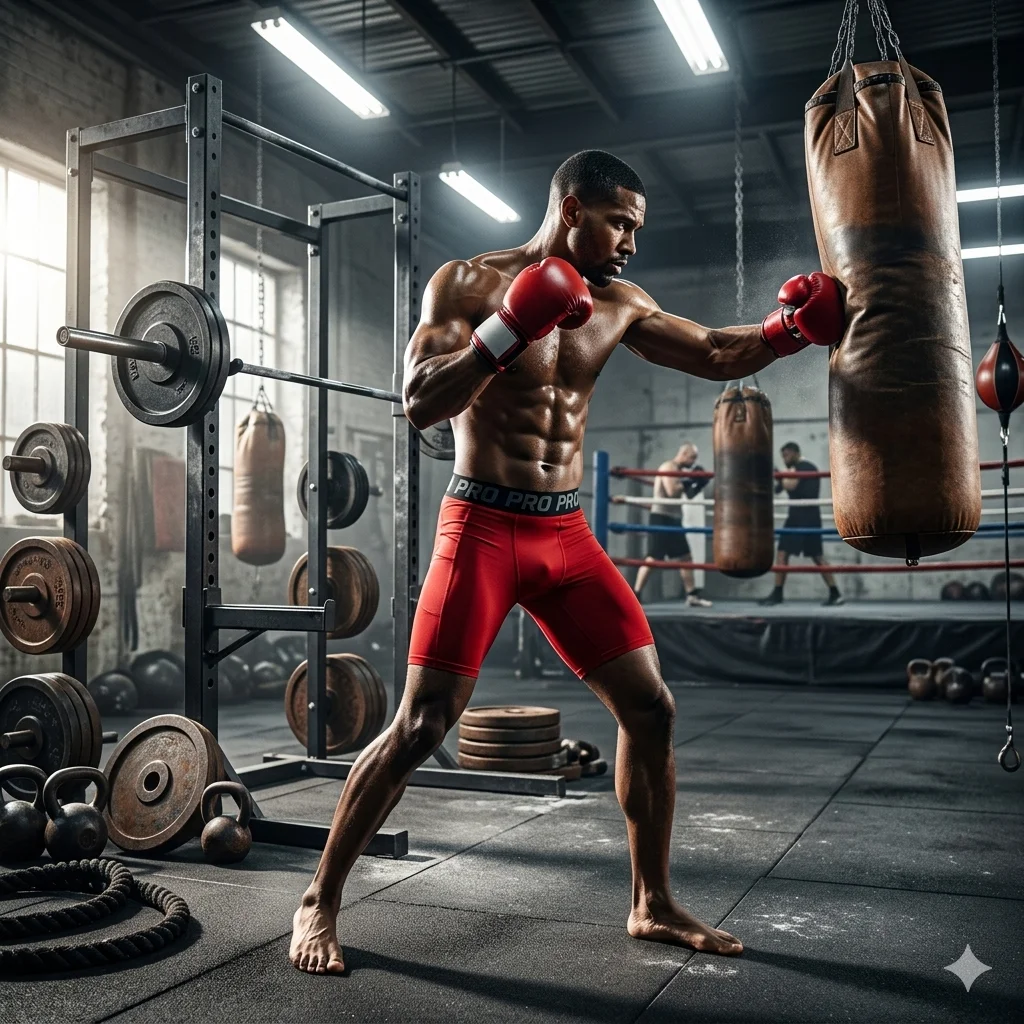 Afbeelding 4: Compressieshorts Anti-schuren ondergoed voor heren Basislaag Sneldrogende hardloopshorts met zakken voor training en gymactiviteiten