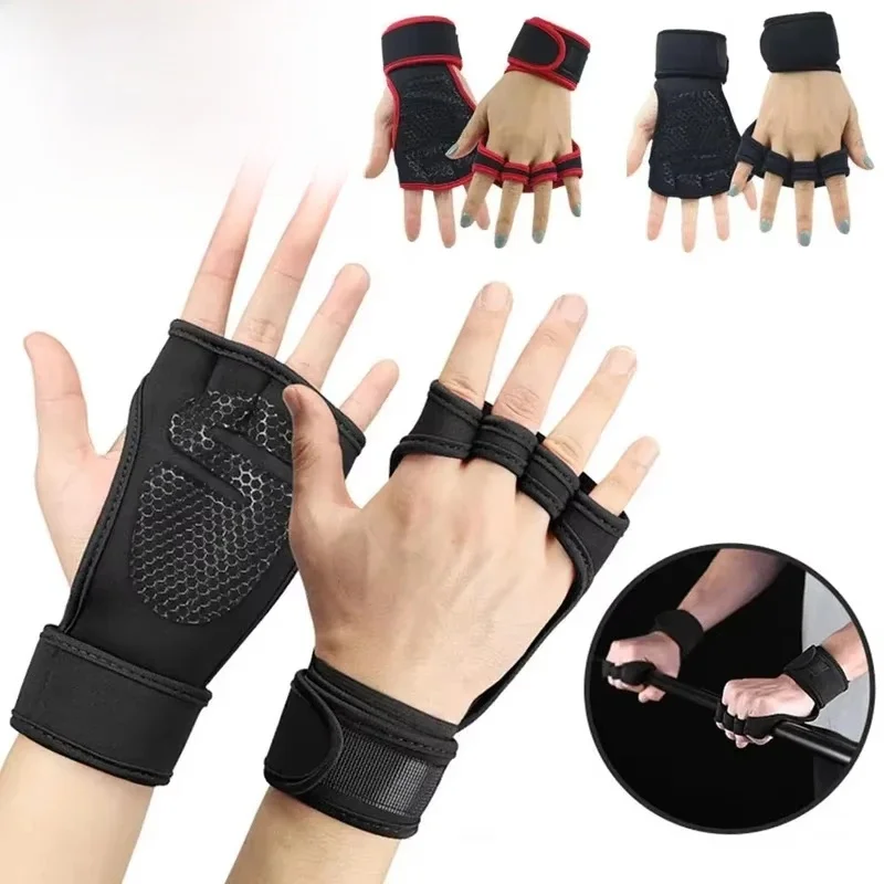 AliExpress RPXBGUCKARHG Weightlifting Training Gloves Fitness Sports Body Building Gym Hand Wrist Palm Protector Gloves MTB Cycling Gloves for Men Women