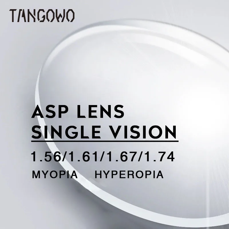 

TANGOWO 1,56 1,61 1,67 1,74 CR-39 HD асферические линзы из смолы для близорукости/гиперзопии/астигматизма HMC противоскользящие линзы
