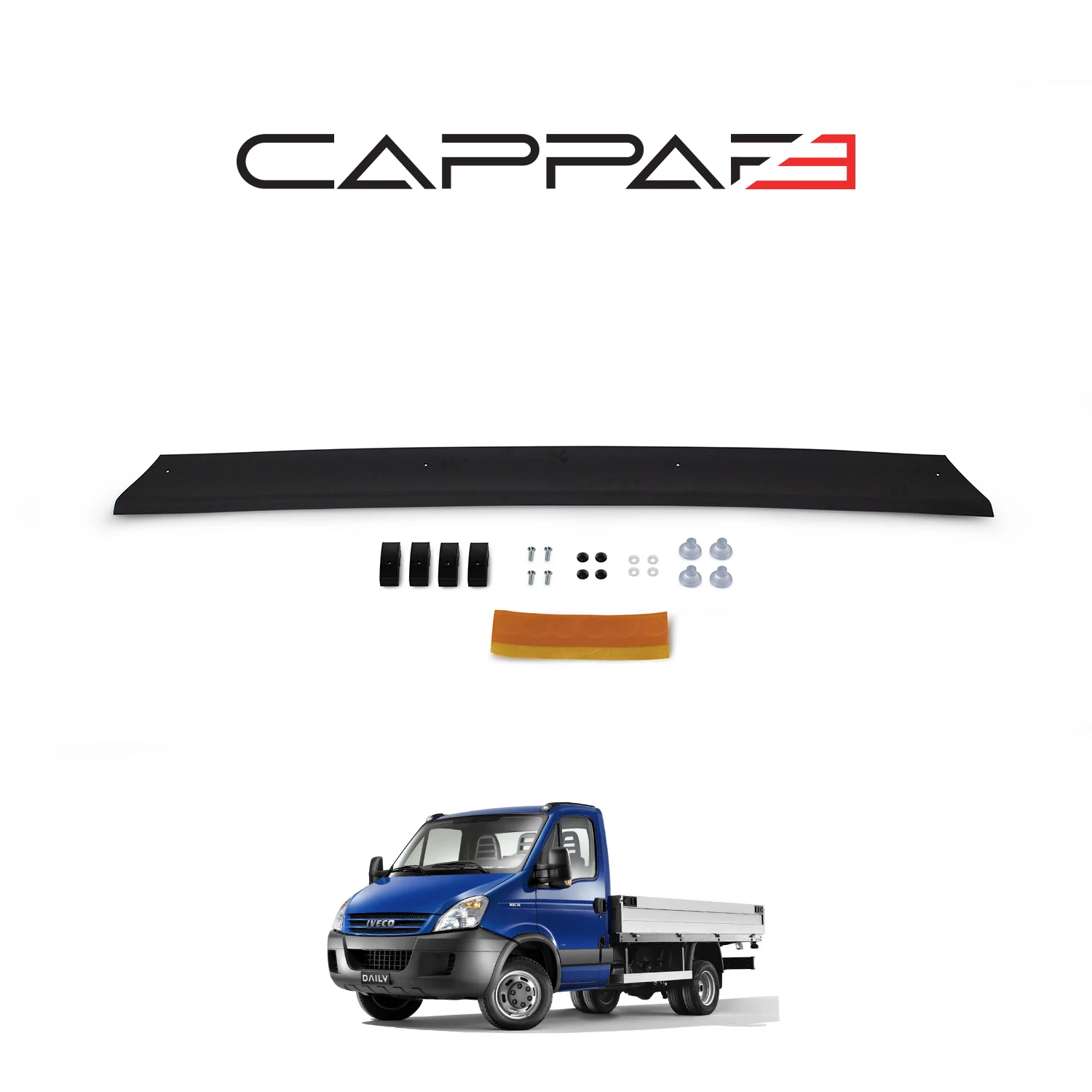 

FOR Fiat Iveco Daily 2006 to 2011 Front Hood Protection Spoiler Bug Shield Hood Deflector Guard - Body Kit Diffuser AUTO STYLING