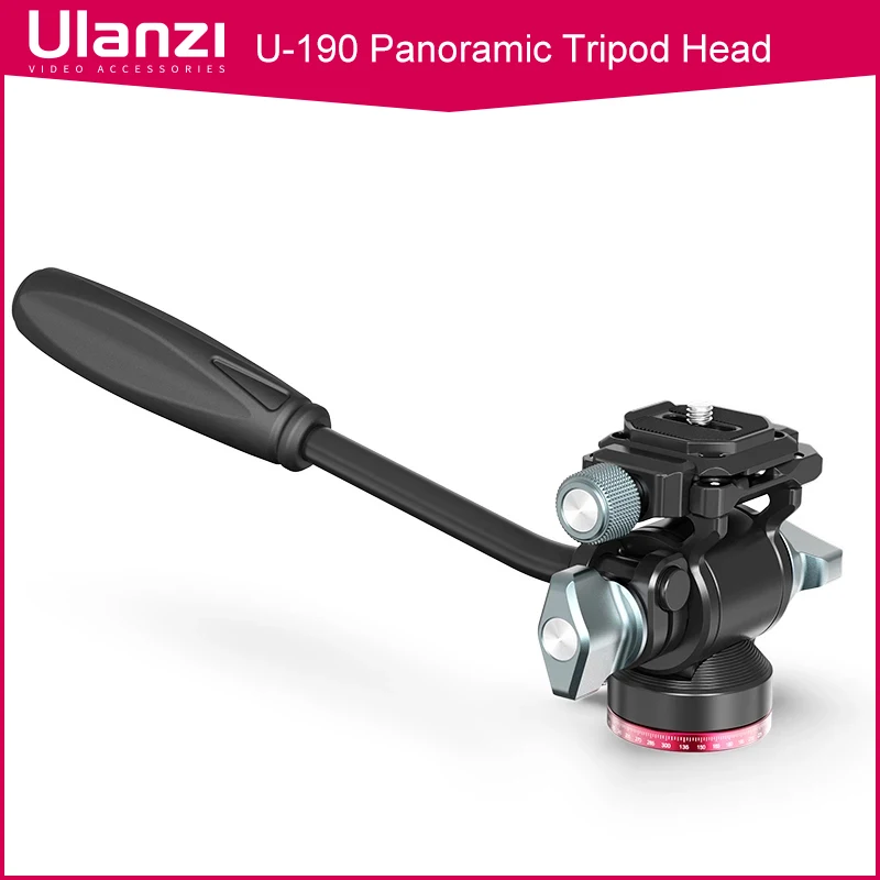 Ulanzi U-190 testa del treppiede panoramica testa del Video fluido idraulico per treppiede supporto per fotocamera monopiede supporto per fotocamera reflex Mobile DSLR