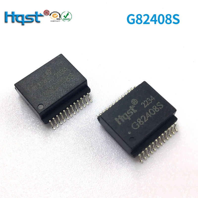 The commercial grade G82408S has a 10G rate application NIC RJ45 transformer LAN anti-interference magnetic module filter