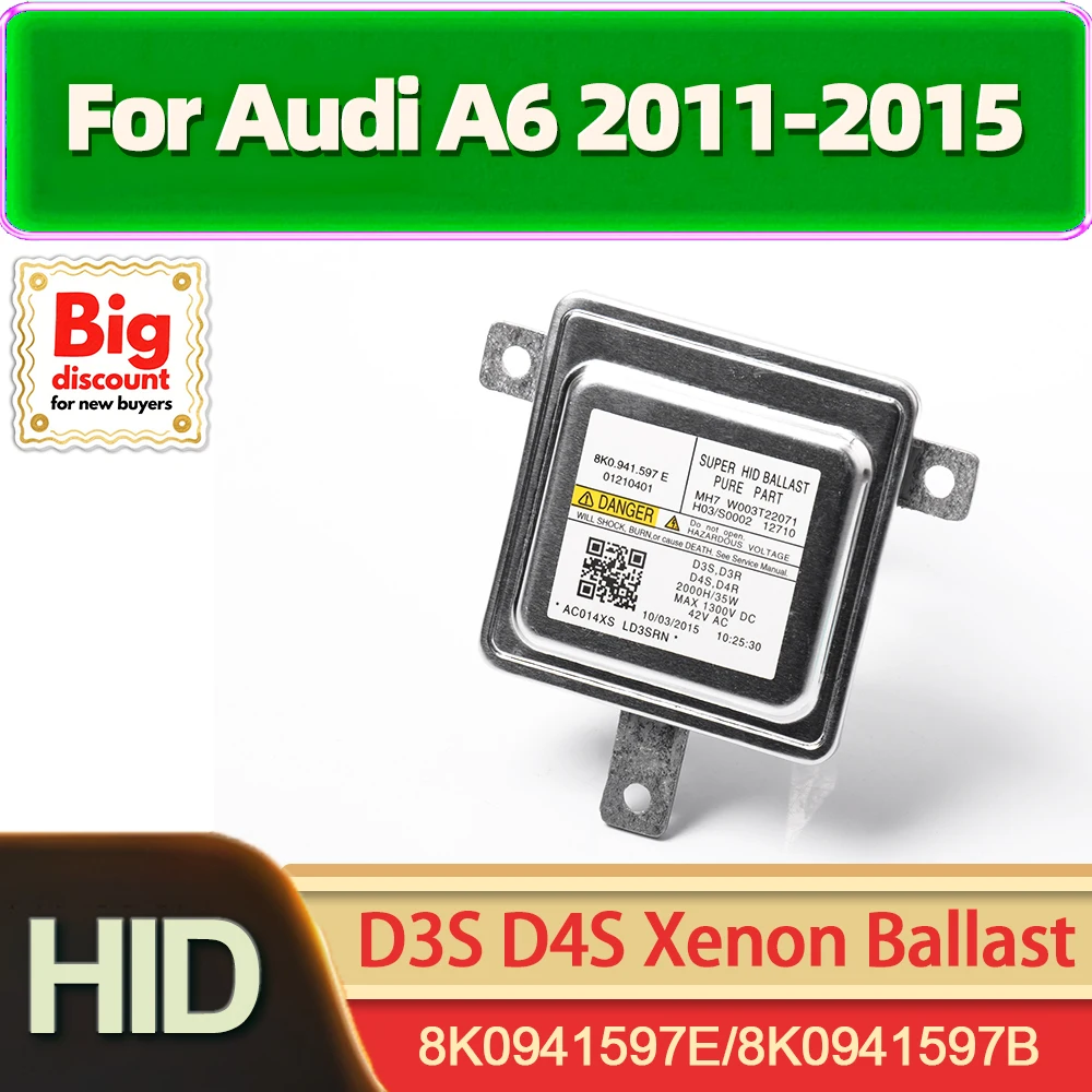

TEENRAM 35W HID Xenon Headlight Ballast Control Unit OEM 8K0941597E 8K0941597B Xenon Light Ballast D3S D4S For Audi A6 2011-2015