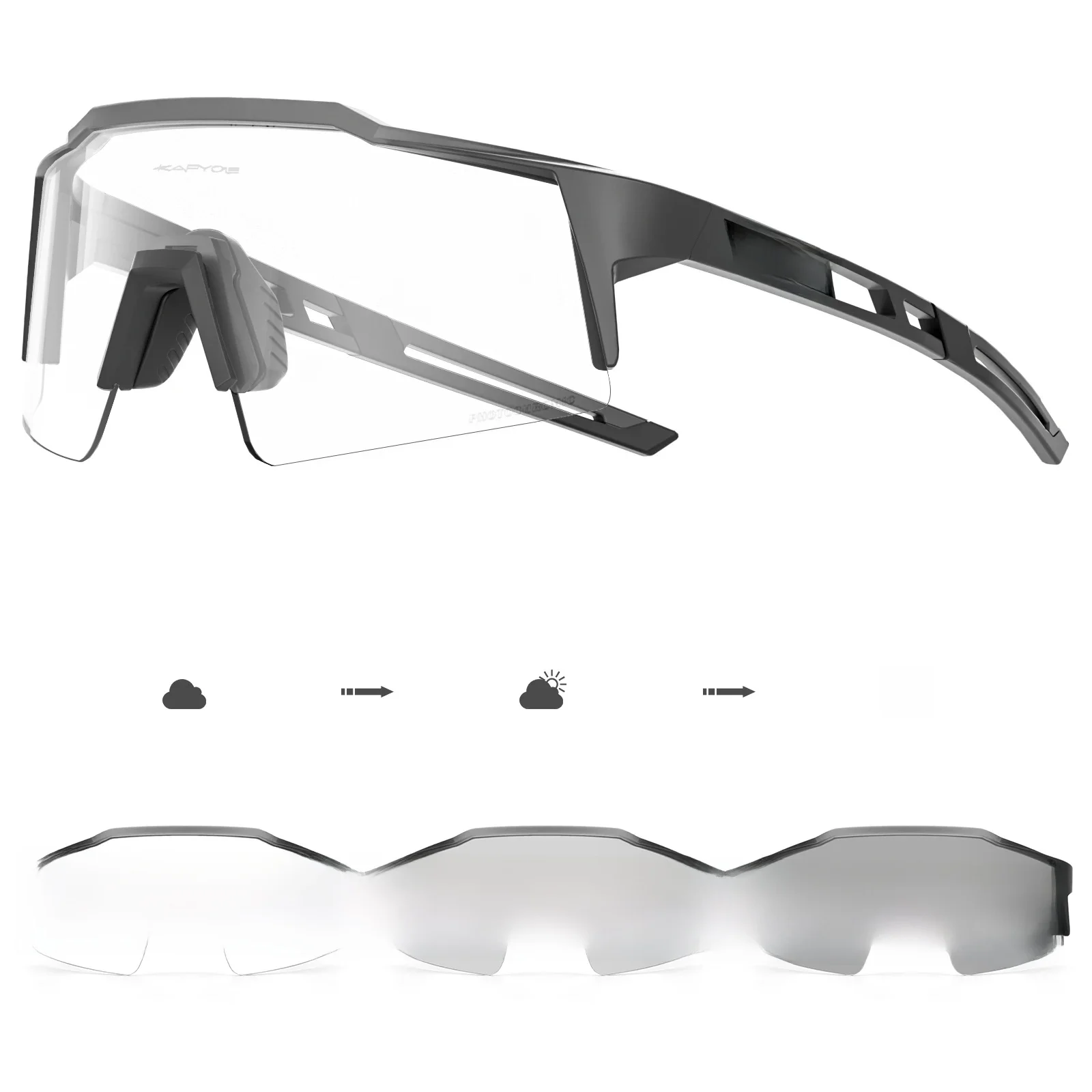 AliExpress kapvoe Kapvoe Photochromic Road Driving Bike Sports Cycling Glasses Sunglasses Outdoor Men Woman Bicycle Cycling Eyewear UV400 Goggles