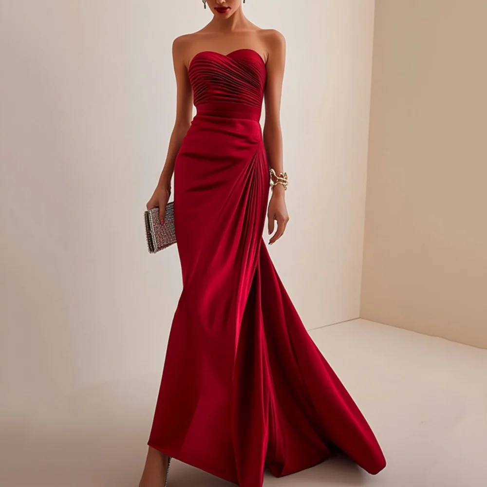 

Customized Sexy Simple Prom Dresses Mermaid Party Gowns Sweetheart Neck Elegant Evening Dress New Arrival 2025 فساتين سهرات