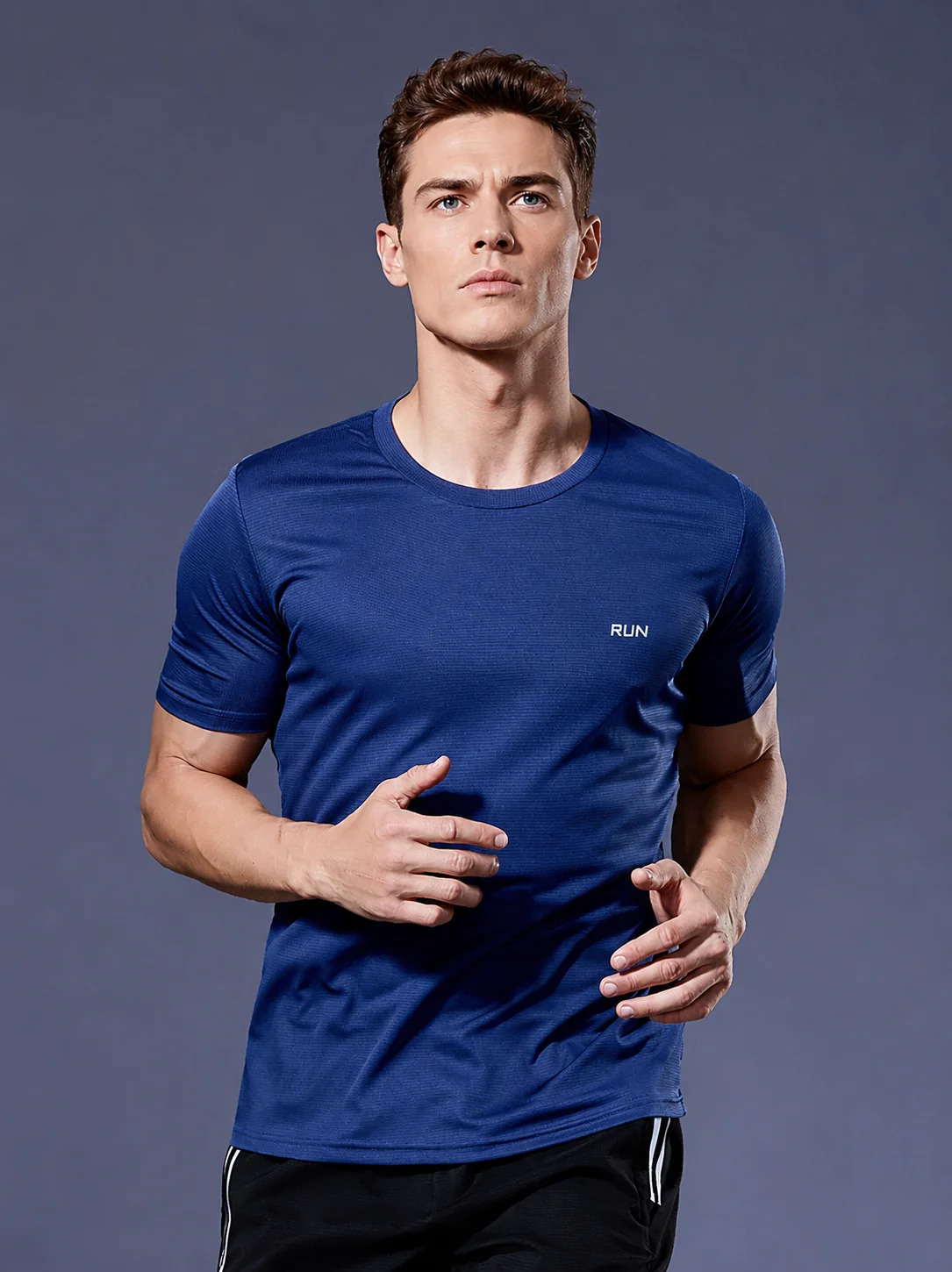 2026 New Multifunctional Quick Dry Marathon T-shirt Slim Breathable Outdoor Training Basketball Casual Sports Wear for Men