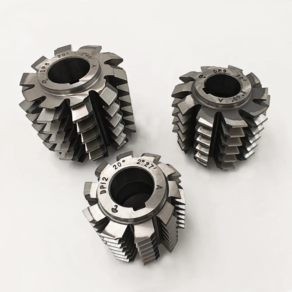 20° Pressure Angle Uncoated Gear Cutting DP3 DP4 DP6 DP16 DP18 DP20 DP24 Imperial HSS Gear Hobbing Cutter for Milling Machine