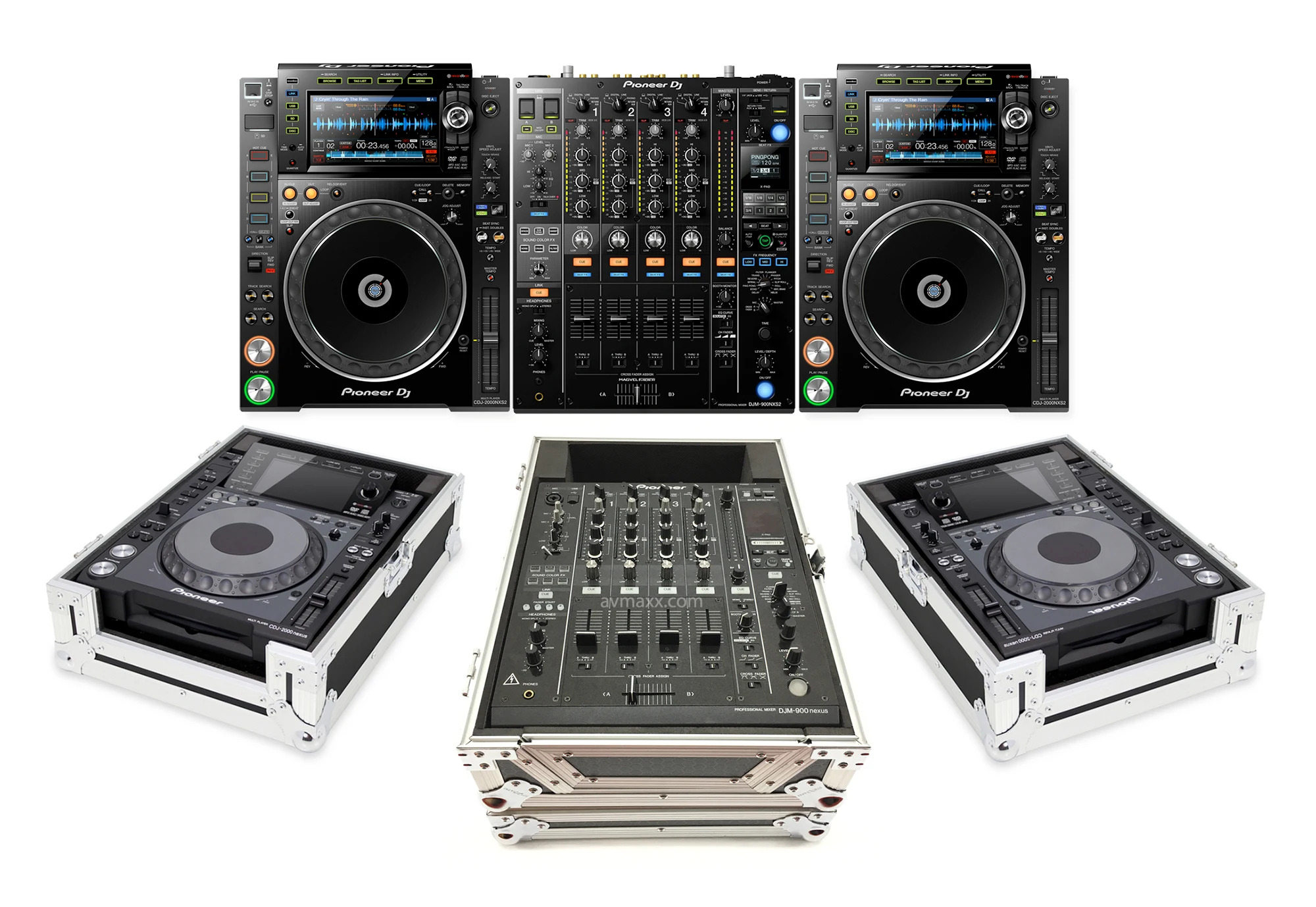 New Discounts Sales 2 X PIONEER CDJ 900 Package 1x DJM-800 MIXER DJ PIONEER HDJ 2000 headphones