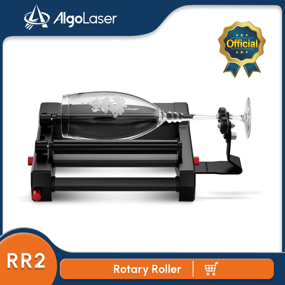 

AlgoLaser Engraver Rotary Roller Y-axis Rotary Roller for 360° Engraving Cylindrical Objects Cans Bottle for Most Laser Engraver