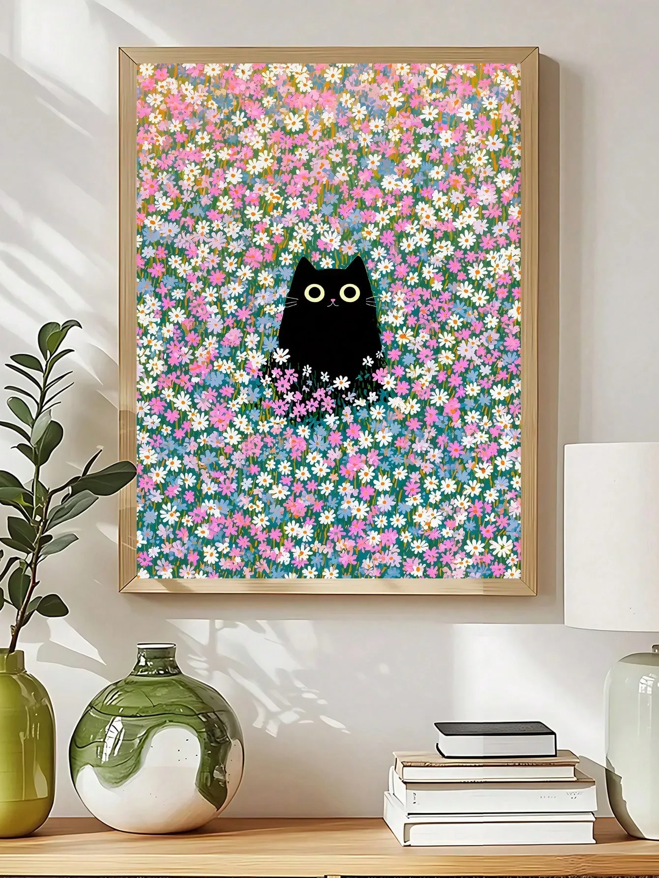 Kitchen Uncle - Poster Kanvas dengan Gambar Kucing Lucu,