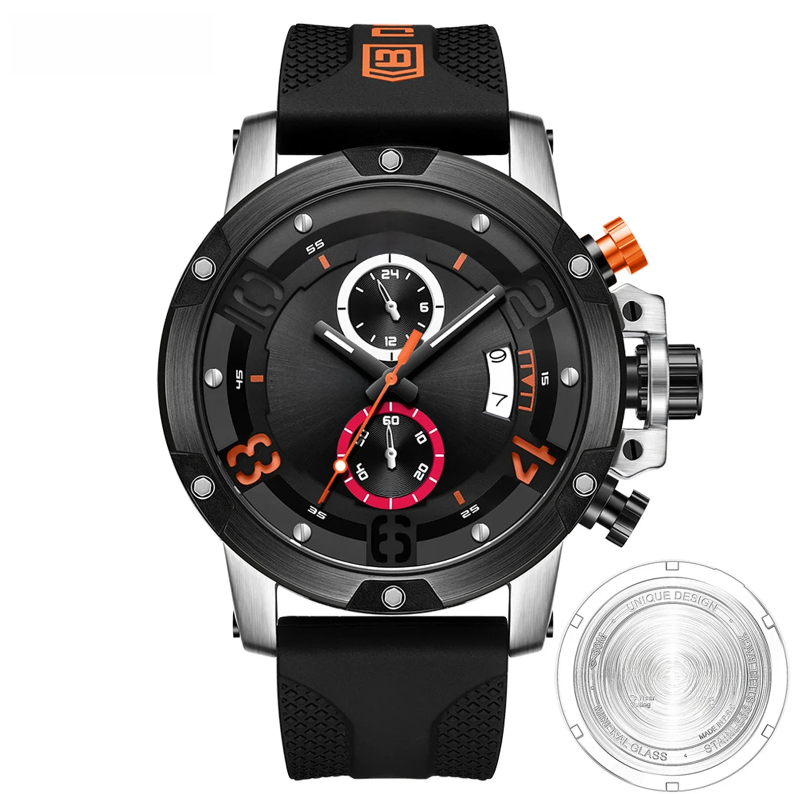Boruse Herren Militär kampagnen Quarz Armbanduhren Marke Luxus uhr automatische Zeituhren für Männer