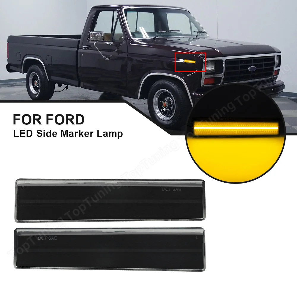 

For 1980 -1986 Ford BRONCO F-100 F-150 F-250 F-350 Bronco Full LED Side Marker Light Car Front Bumper Sidemarker Lamp