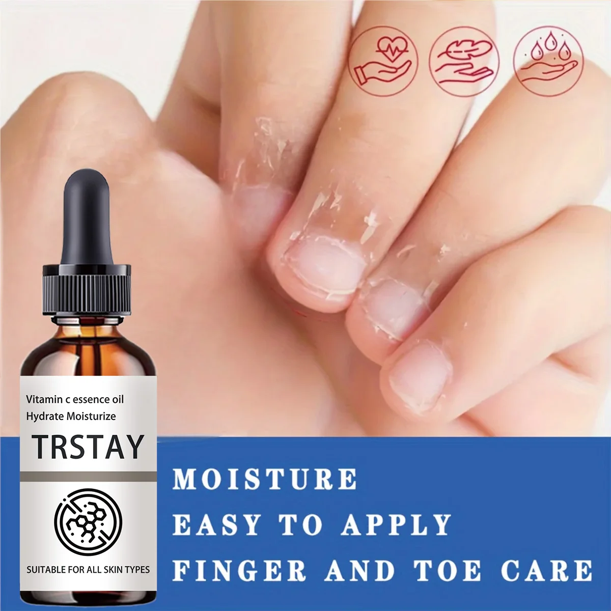 TRSTAY 50ml Keratin Nail Oil บํารุงซ่อมแซมความเสียหายชุ่มชื่นดูแลเล็บ