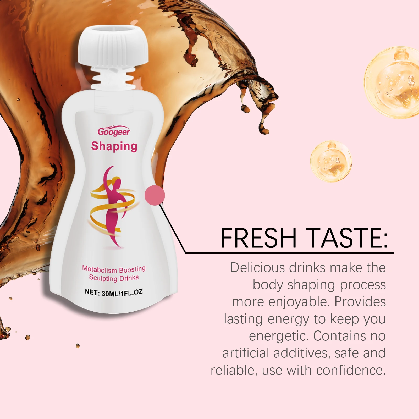 Googeer 150 مللي مشروب الجسم التخسيس تعزيز التمثيل الغذائي حرق الدهون مناعة الطاقة دعم فقدان الوزن تشكيل منحنيات الجسم شرب