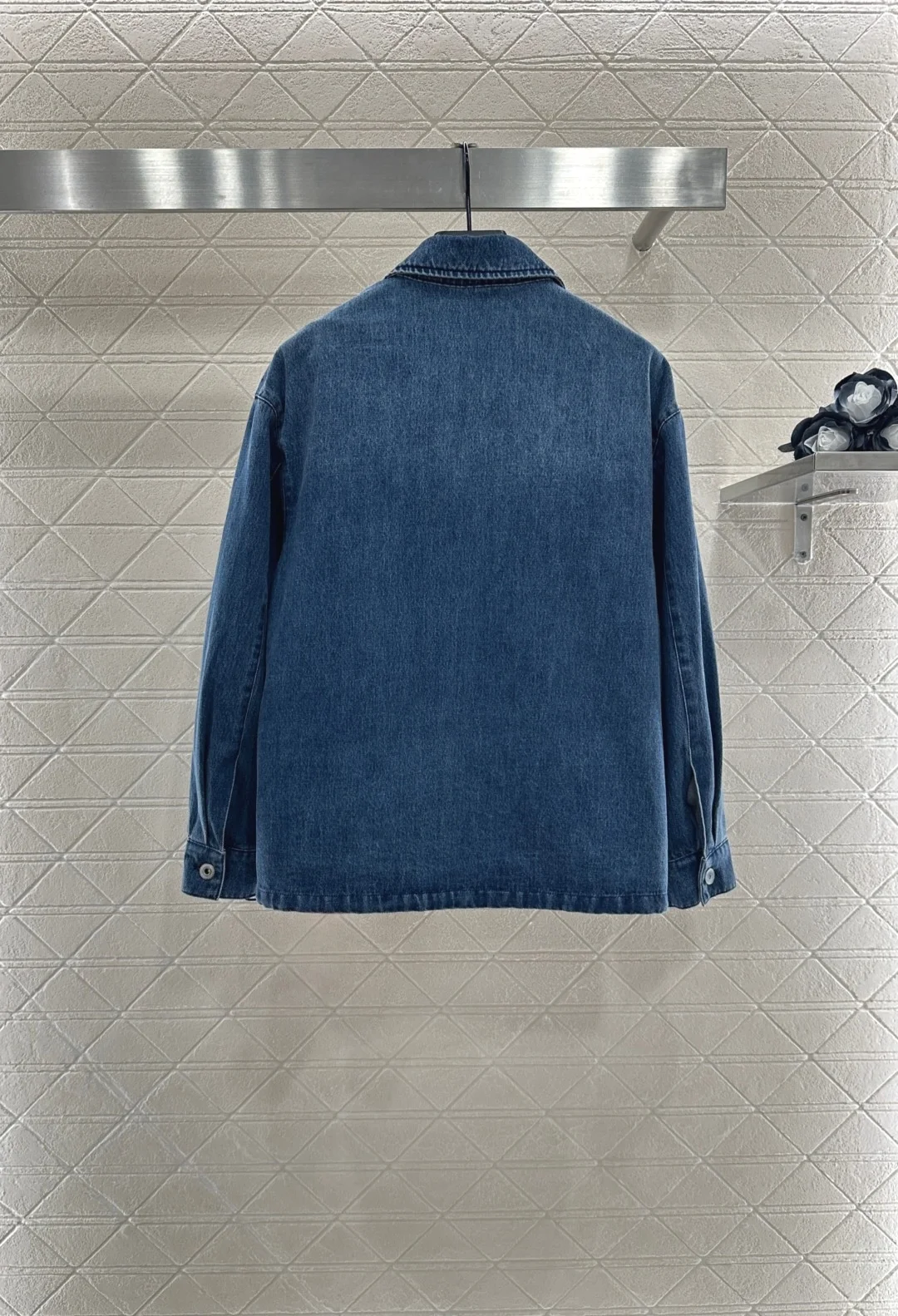 

2025 New denim cotton solid jacket cotton long-sleeved buttons Fashionable Versatile Slimming Figure-hugging winter autumn