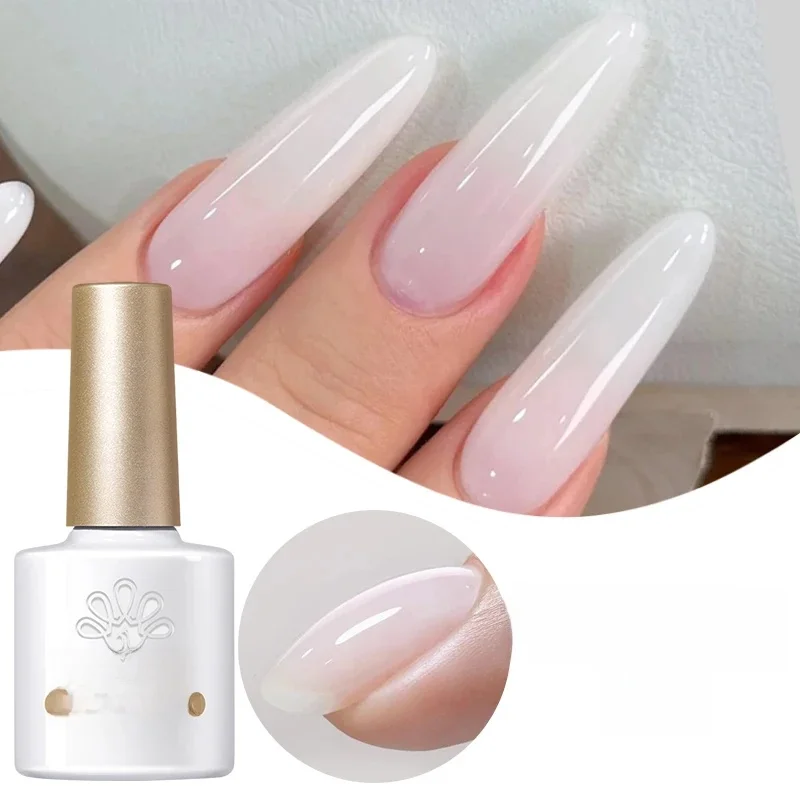 BORN PRETTY 10 ml Milky Jelly White Gel Nagellack Translucent Semi Permanent Soak Off UV LED Gel Lack Maniküre Nail Art