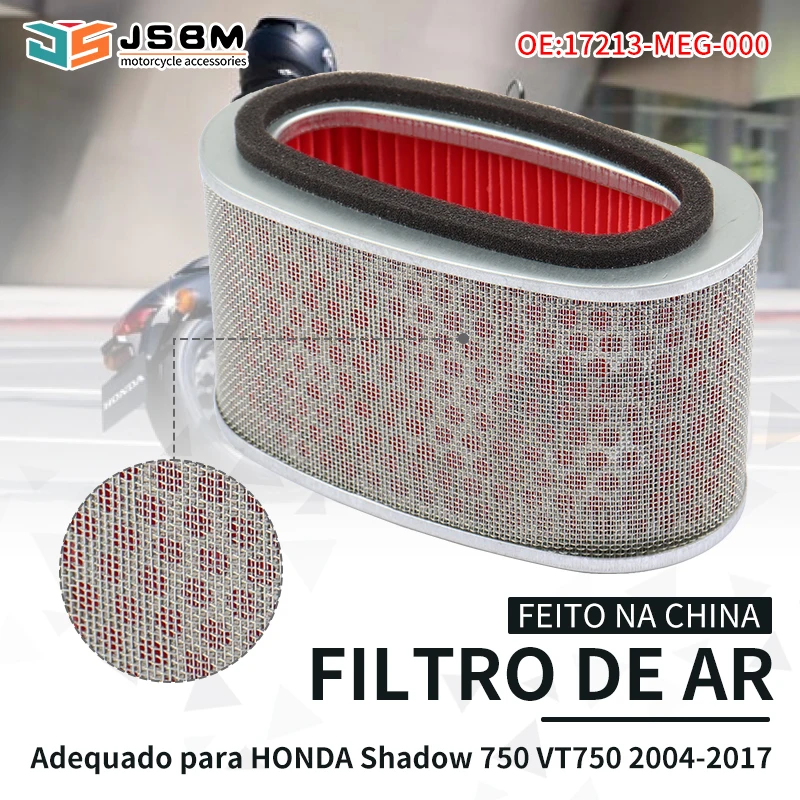 Filtro de ar para motocicleta JSBM para Honda VT750 VT750C VT750C2 Shadow C/CA/CF Aero Spirit ABS VT750C2B Phantom Black Spirit VT750S