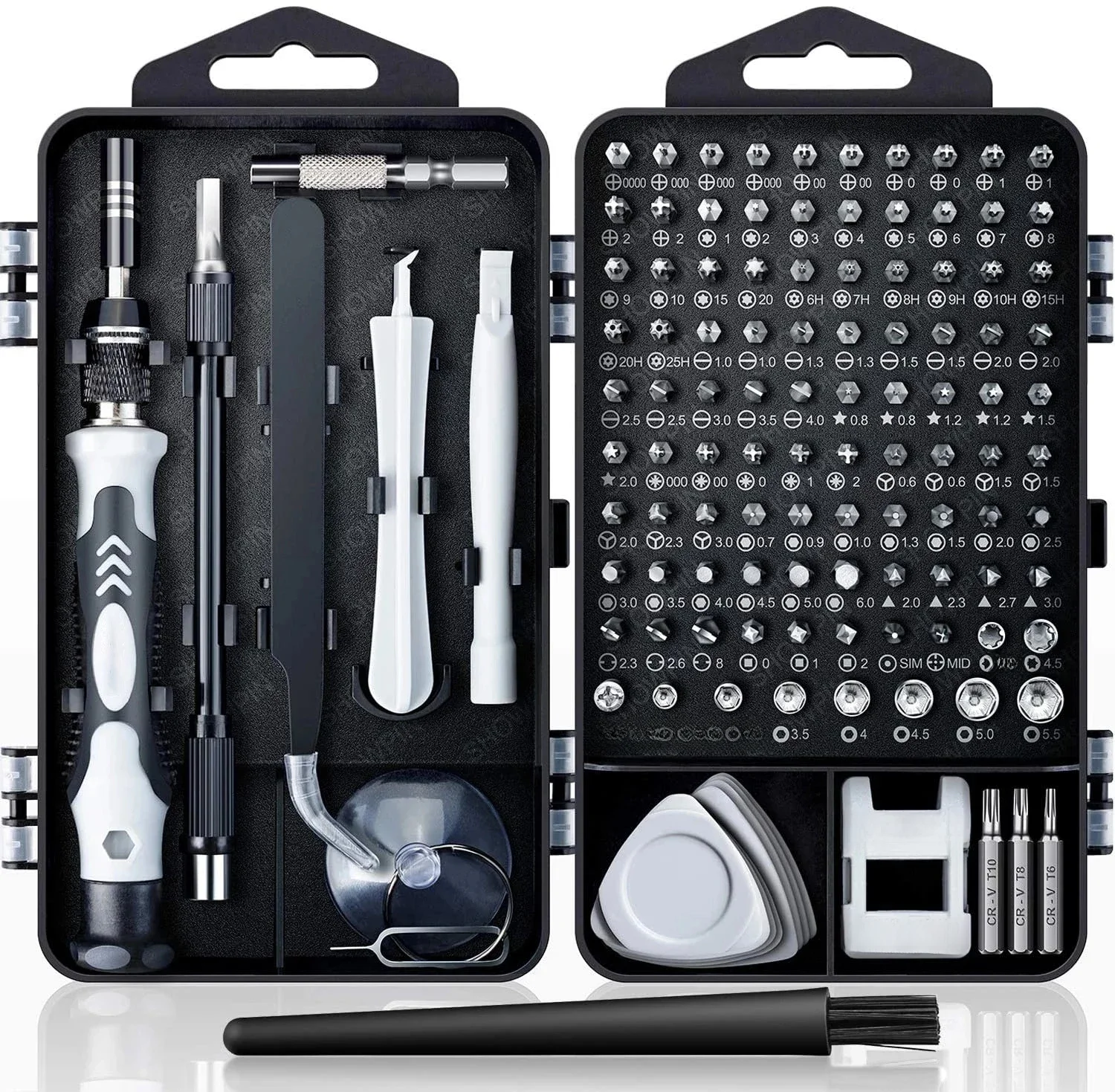 Precisieschroevendraaierset, WOZOBUY 115/122/138 in 1 computerschroevendraaierset, elektronica gereedschapsset voor tablet, iPhone, PS4 reparatie - afbeelding 2