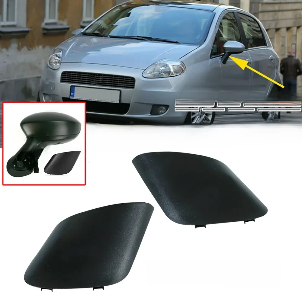 Tampa do espelho retrovisor L/R para Fiat Grand Punto 735596884   Tampa do espelho retrovisor preto