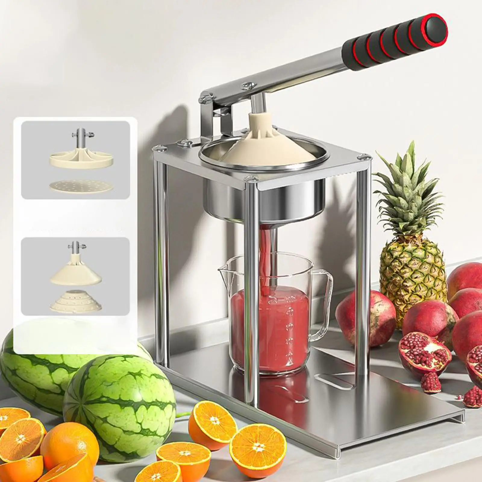 Stainless Steel Hand Press Juicer Machine Manual Citrus Fruit Squeezer for Lime Lemon Orange Kitchen Gadget for Fresh Juice