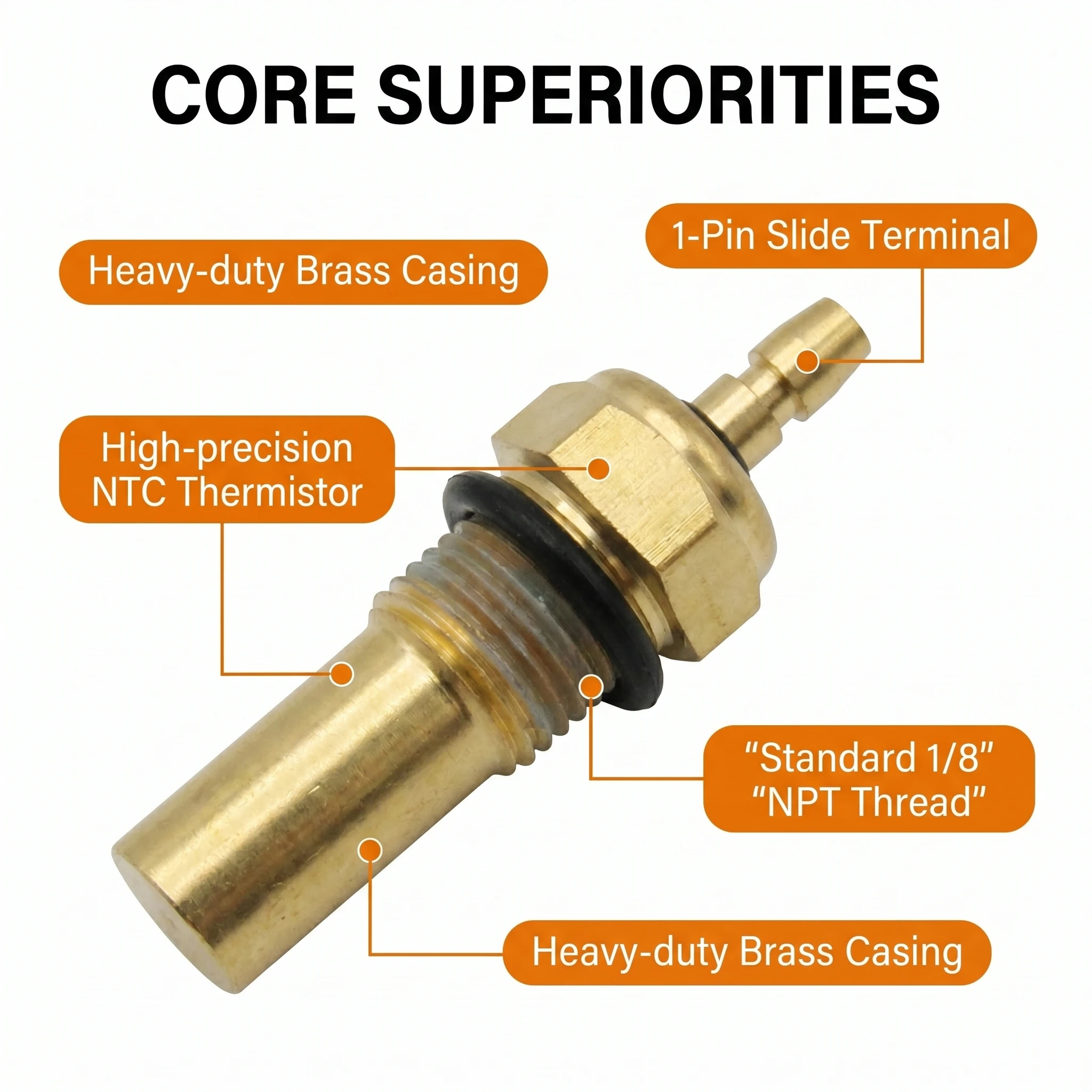 AMR2273 Coolant Temperature Sensor for Land Rover Defender Discovery 300Tdi 2.5L Water Temp Sender Gauge Switch Transmit