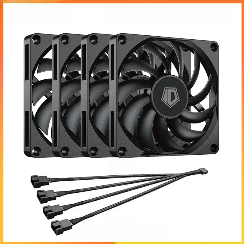1-10 pièces ID-COOLING NO-8010-PWM 80mm ventilateur Ultra-mince température contrôlée ventilateur de boîtier d'ordinateur PWM 10mm d'épaisseur ventilateurs de boîtier d'ordinateur