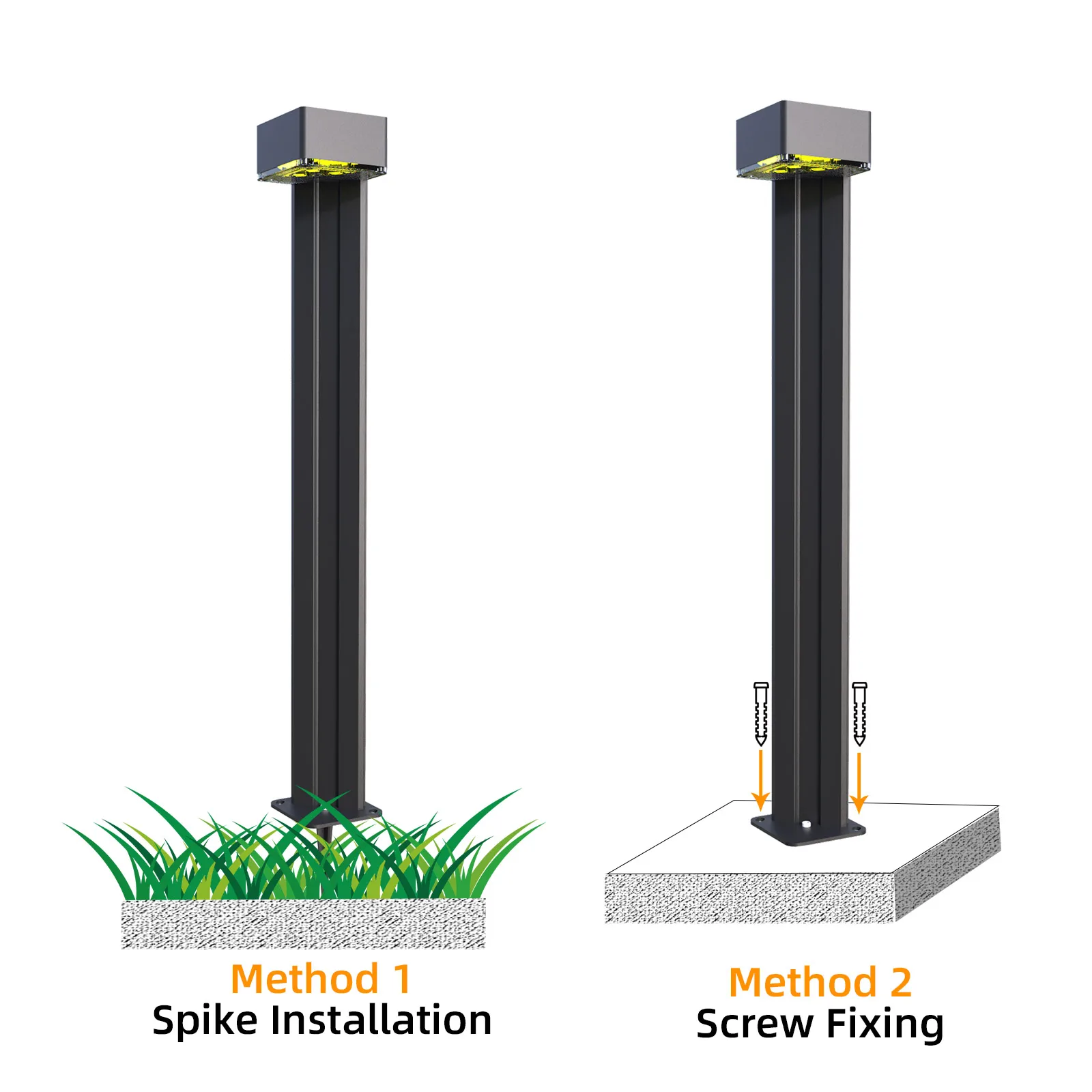 Imagem -05 - Acmeshine 3000 6000 k Liga de Alumínio Solar Jardim Luzes ao ar Livre à Prova Impermeável Água Ip65 500lm Post Luzes Solares Lâmpadas Solares Iluminação Paisagem Luzes Caminho