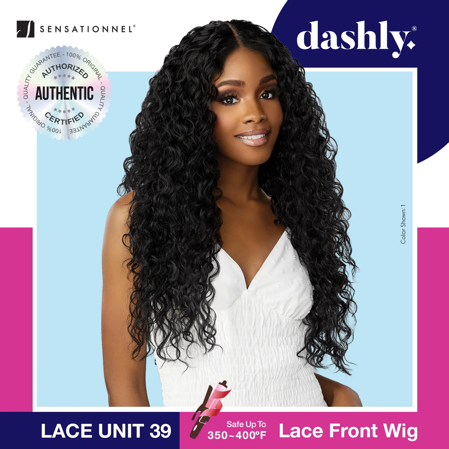 Sensationnel Dashly HD Lace Front Wig Lace Unit 39 - Long, Gorgeous Curl, Effortless Glamour