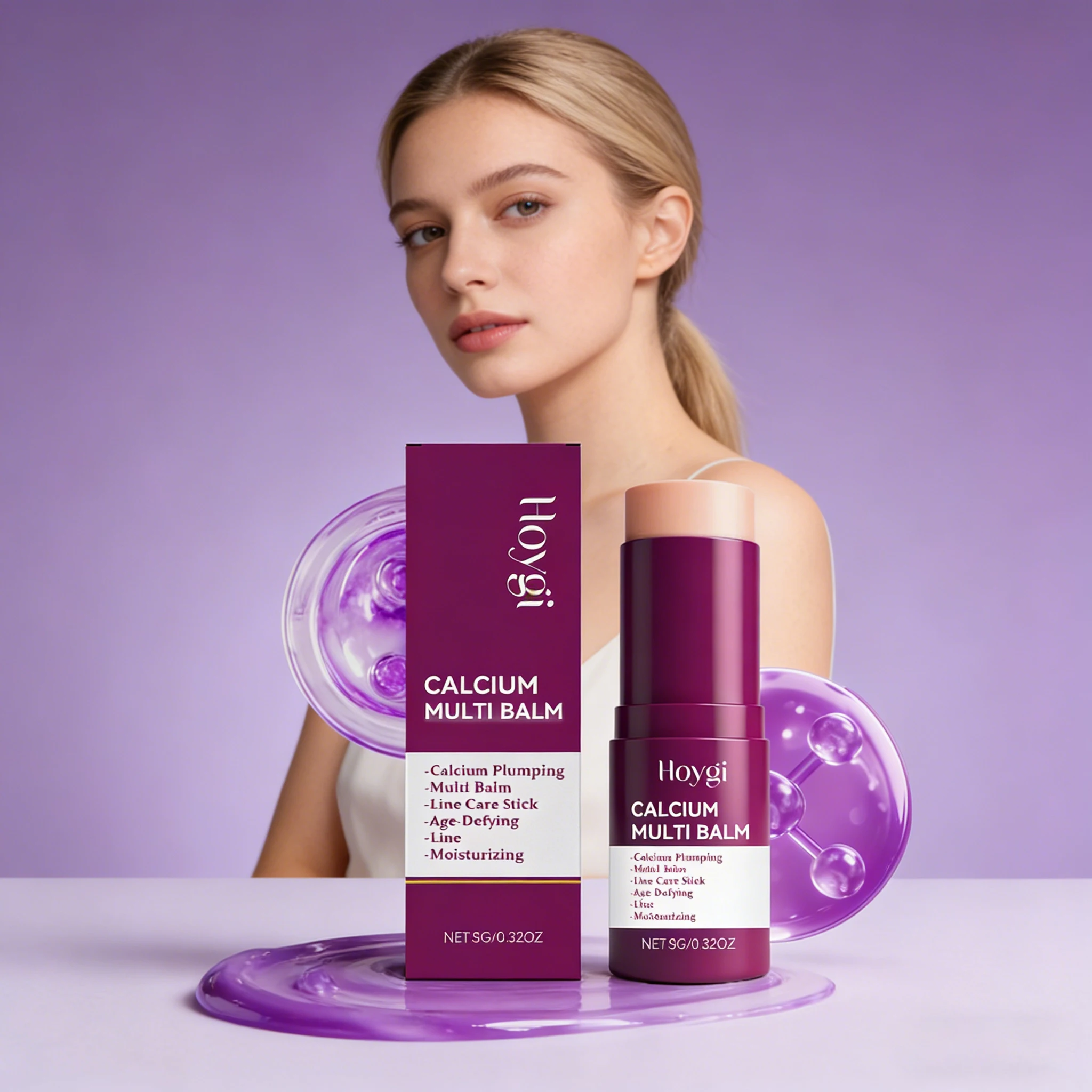 

Бальзам HOYGI Calcium Multi Balm для уменьшения морщин, улучшения состояния сухой кожи, увлажнения и уменьшения потери влаги, укрепляющий крем-стик 9г